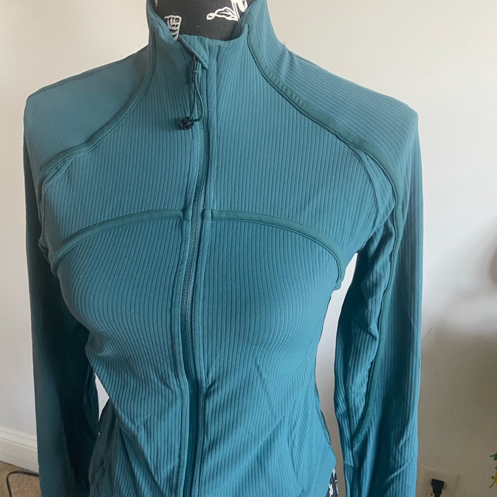 lululemon athletica Teal Ribbed Full-Zip Utility Jacket
